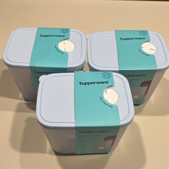 Tupperware Other - Tupperware Light Blue Party Storage Set of 3